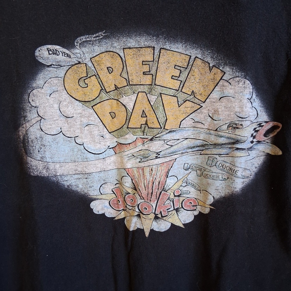 Green Day Dookie Ss Tee Medium Made in Mexico Cotton Tultex Tag Fader - Picture 7 of 9
